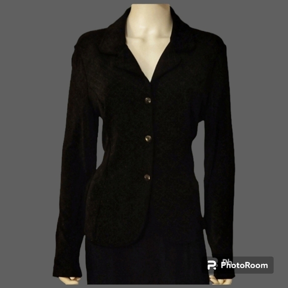 softwear BY MARK SINGER Chalk Stripe Button Down Academia Shacket - Picture 1 of 10